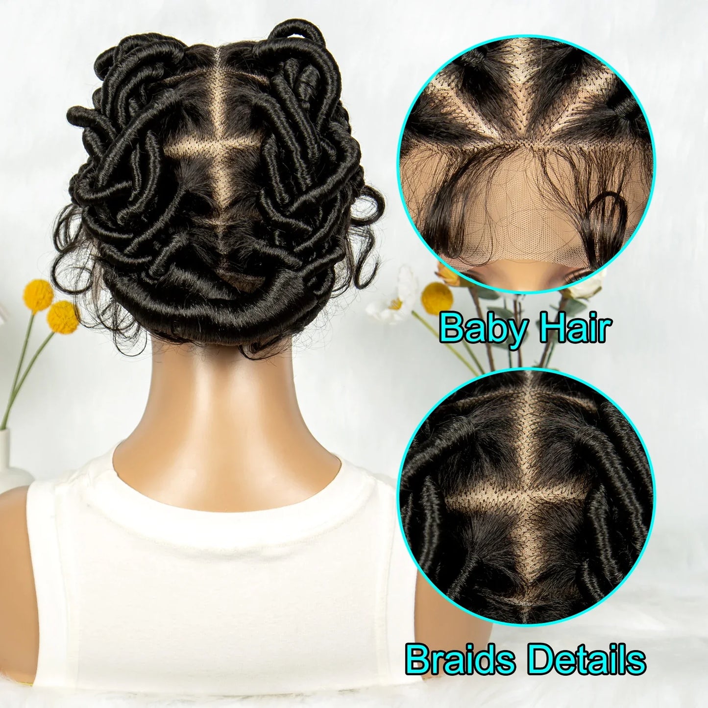 KIMA Knotless Cornrow Braids Wig | Full Lace Locs & Twists