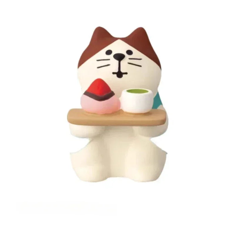 Cute Cat Ornament Admiring Flowers Scene ZAKKA Cherry Blossom INS Trendy Toy DIY Resin Handicraft Ornament