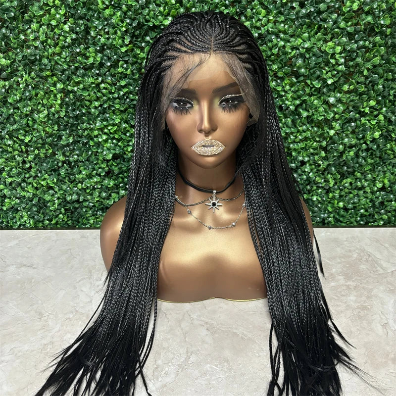 Goddess Faux Locs & Twist Braided Wig | Lace Frontal | Kanekalon High Heat | Black Women's Synthetic Braids