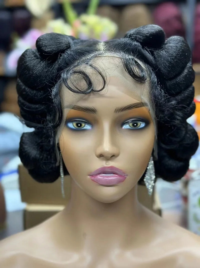HD Full Lace Knotless Box Braids Wig | Handmade | Kanekalon Hair | Light Brown Lace | Black Women