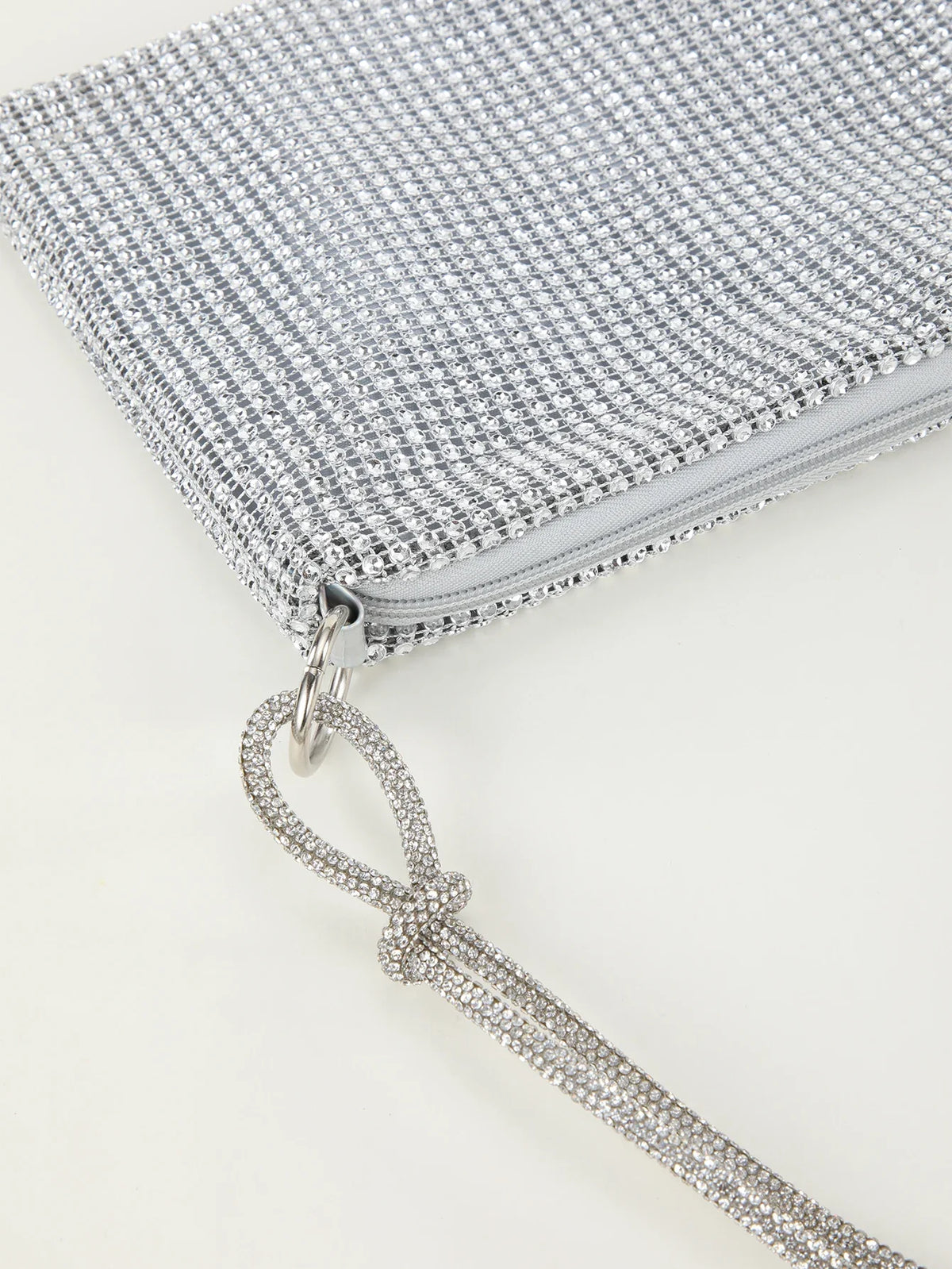 Shiny Rhinestone Woman Handbags | Underarm Crescent Evening Bag for Weddings, Parties & Gatherings (Sparkling Half Moon Purse)