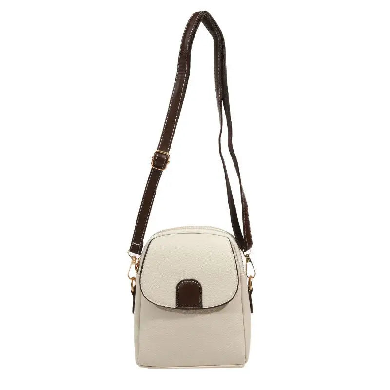 Fashion Leather Crossbody Bag for Women | Mini Shoulder Bag & Flip Zipper Messenger Bag (Students' Small Handbag)