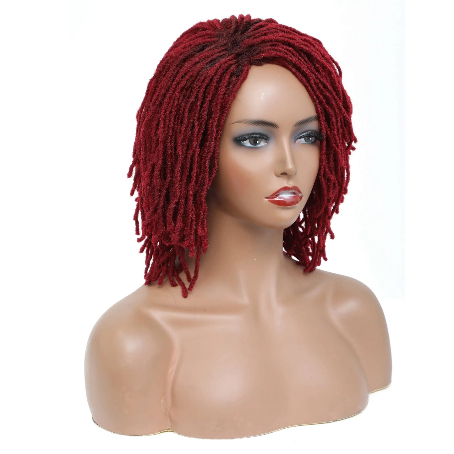 10" Short Dreadlock Wig | Afro Curly Twist | Faux Locs Braids | Heat Resistant | Black Women