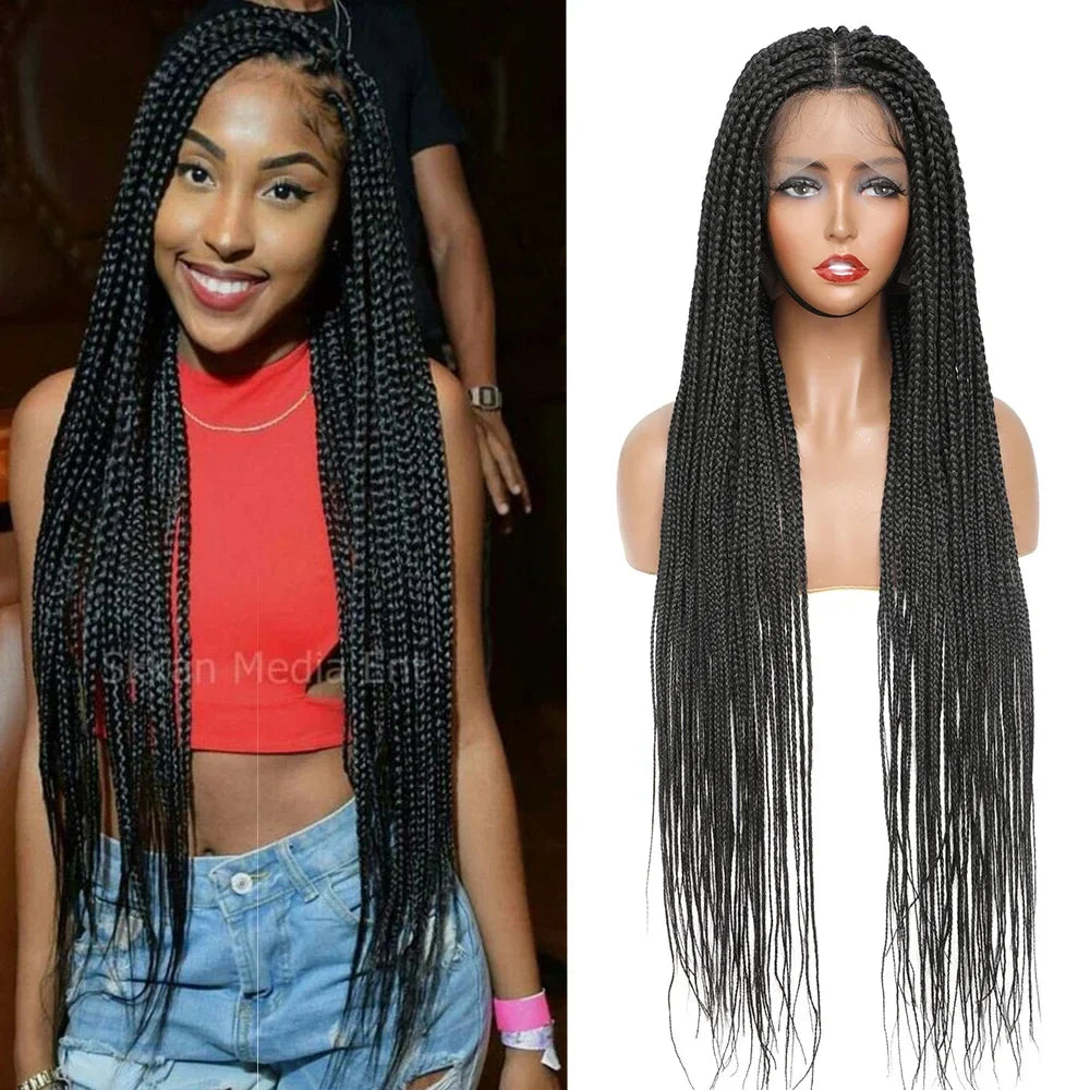 IPARTY 32" Knotless Faux Locs Wig | Full Lace Goddess Braids