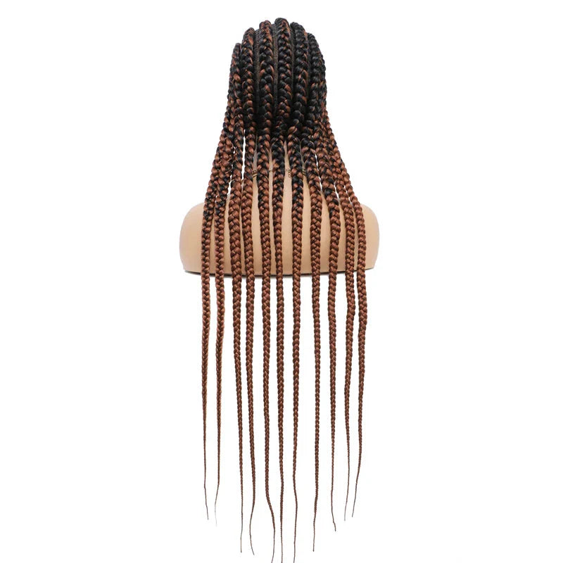 36" Blonde Goddess Braids Wig | Jumbo Plaits | Full Lace Front | Knotless | Handmade