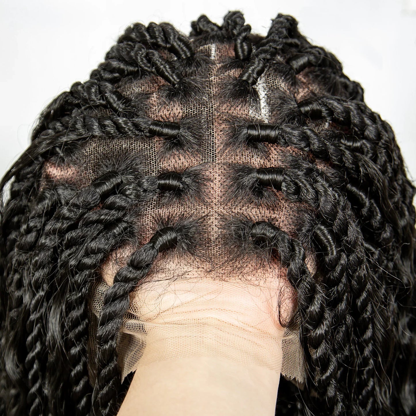 36" Long Island Twist Braided Wig - Knotless Synthetic Full Lace with Baby Hair
