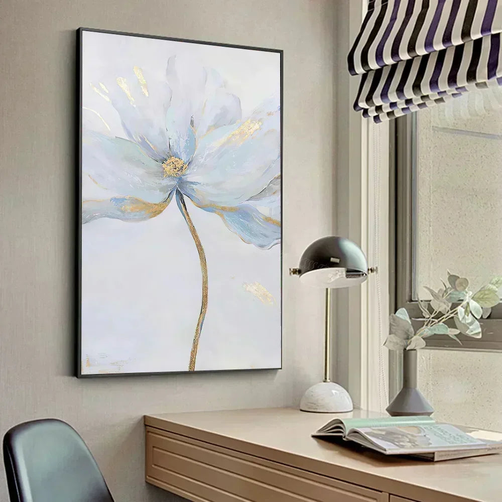 Scandinavian Golden Style Flower Nordic Art Poster Canvas Painting Wall Poster