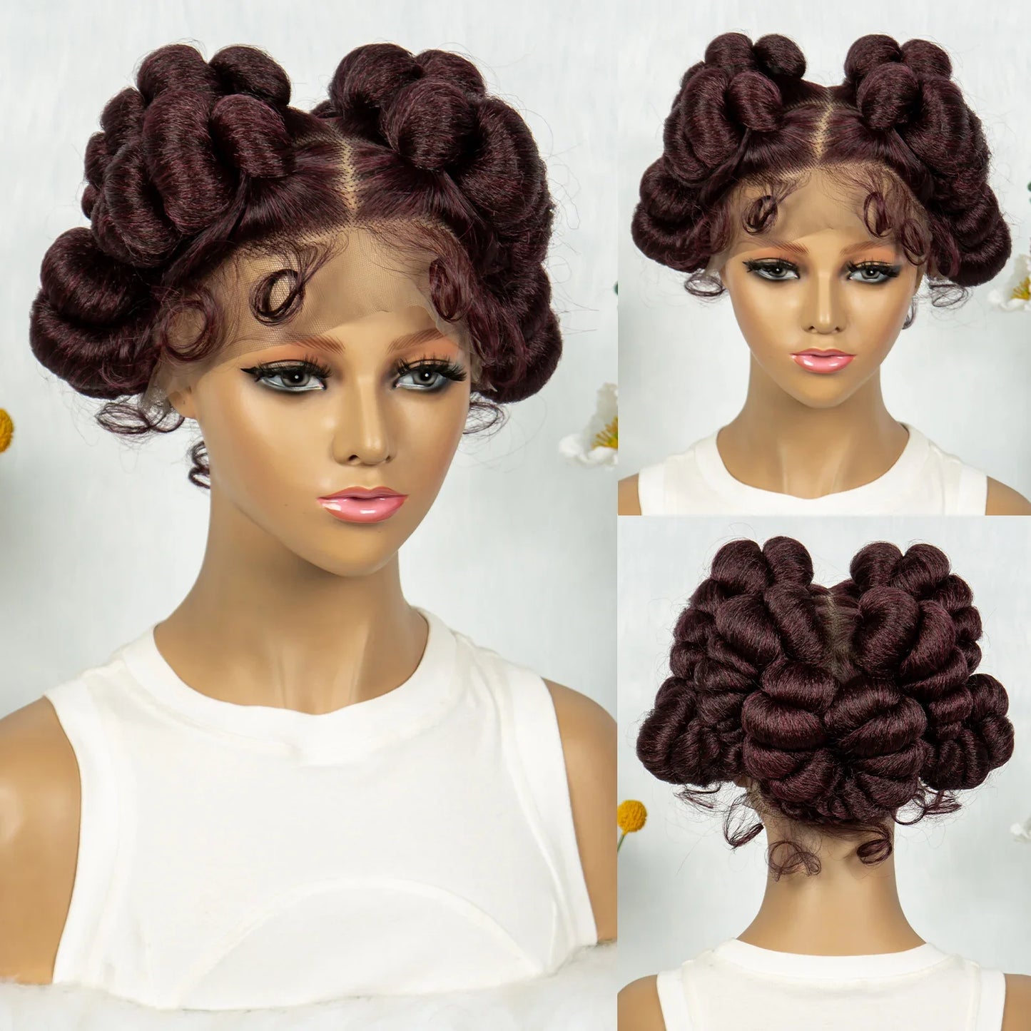 Knotless Box Braids Bantu Wig | Full Lace African Braiding