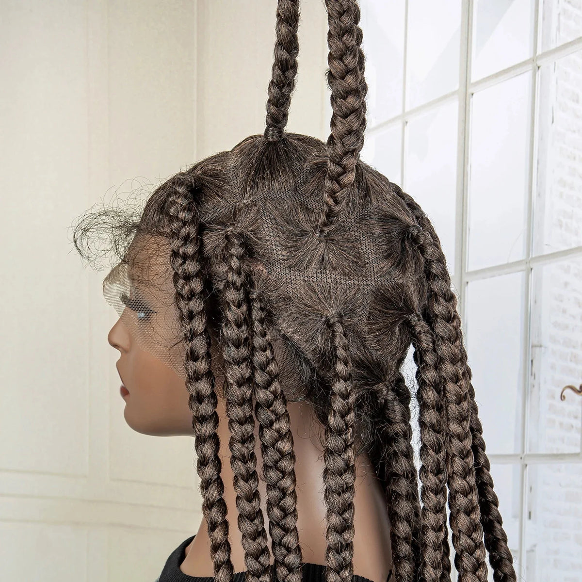 Jumbo Cornrow & Knotless Box Braids Wig | Full Lace | Baby Hair | Black Women