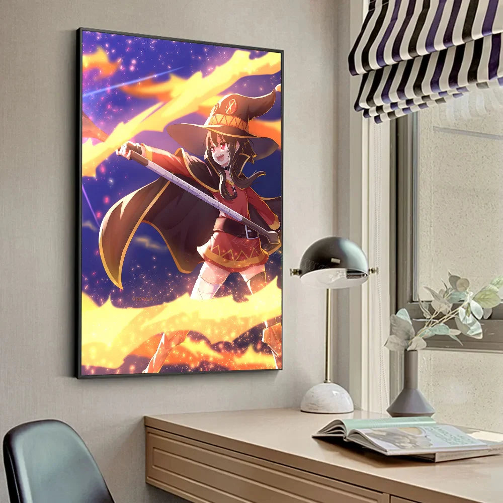 M-Megumin Poster HD Posters Home Room Bar Cafe Decor Art Wall Painting Picture