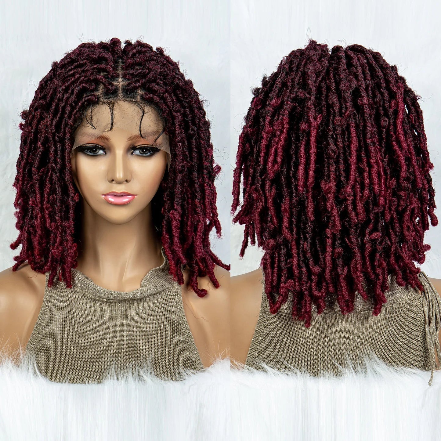 Lightweight Curly End Box Braids Wig | Lace Front