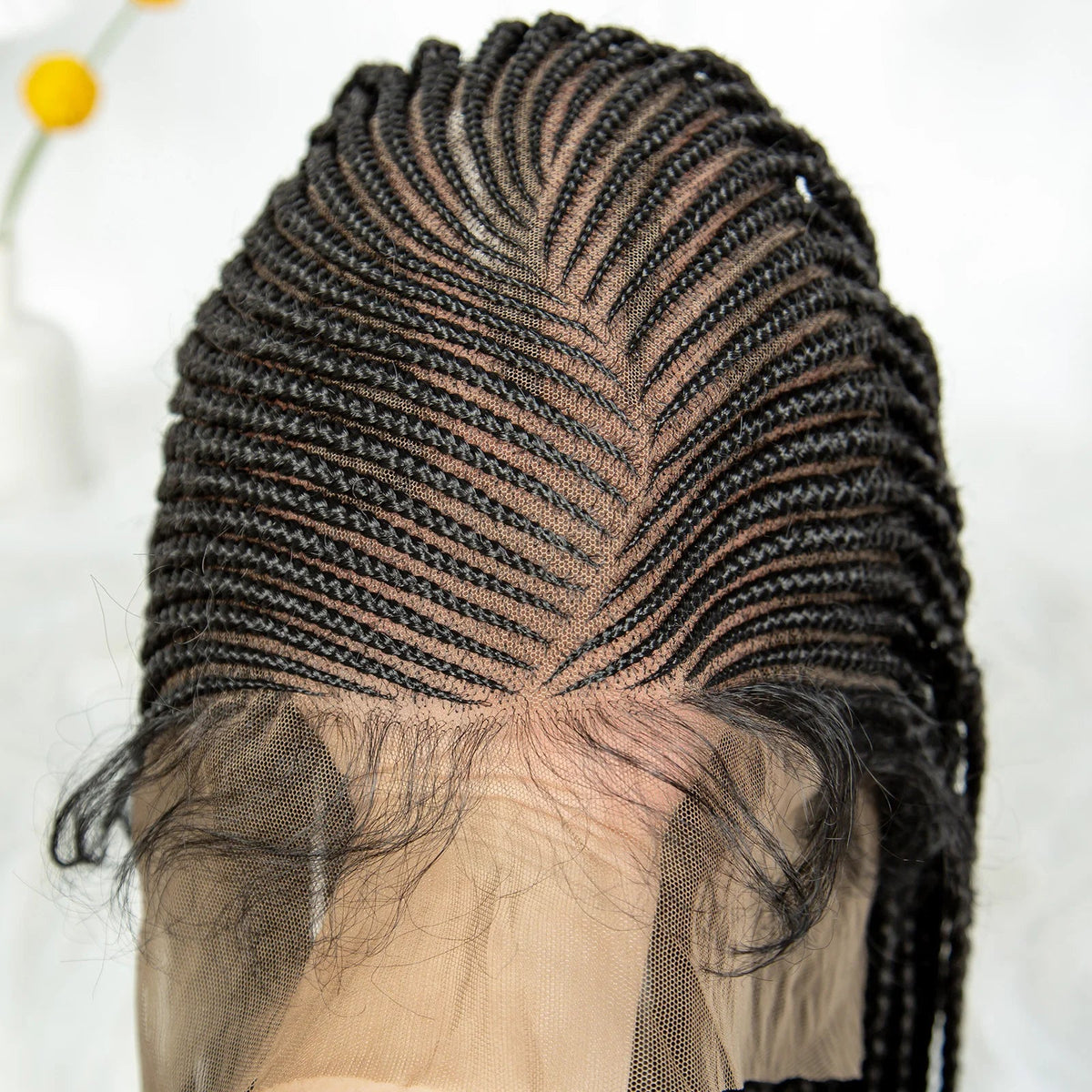 Full Lace Cornrow Box Braids Wig | Crochet Braided Style