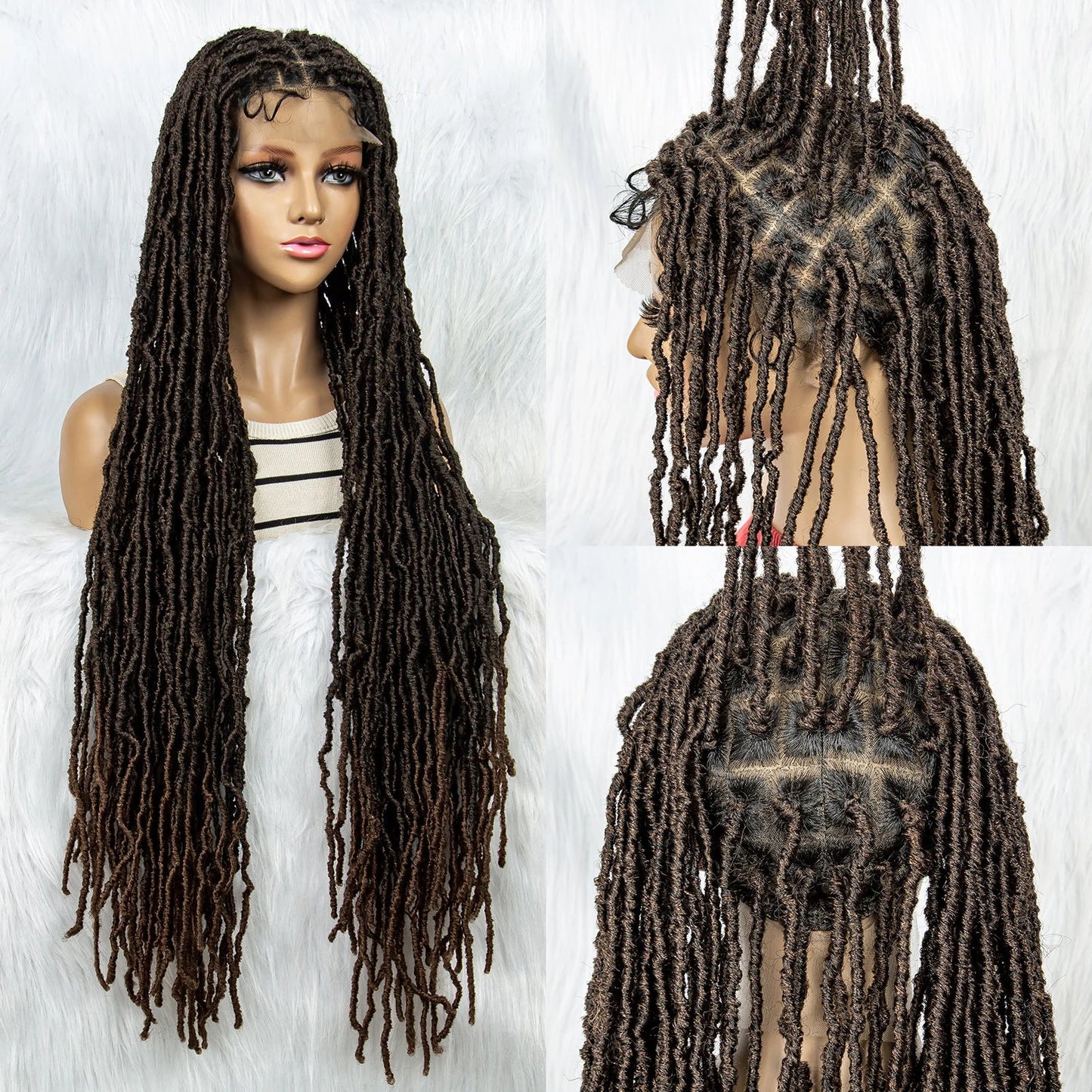 KIMA 36" Colorful Dreadlocks Braids Wig | Full Lace Front & Baby Hair
