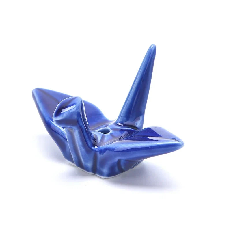Thousand Paper Crane Shaped Incense Stand Holder Ceramic Incense Burner Stick Rack DIY Home Decoration