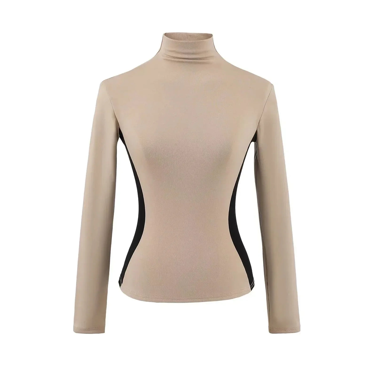 Women High Neck Slim Fit Fleece Base Layer Top