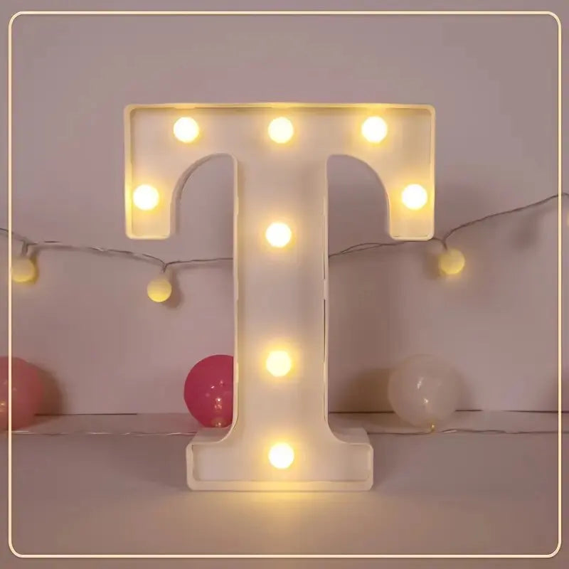 21.8cm White LED Letter&Number Night Lights,Battery Powered Decoration Lights,Wall Lights For Wedding,Birthday,Party,Christmas