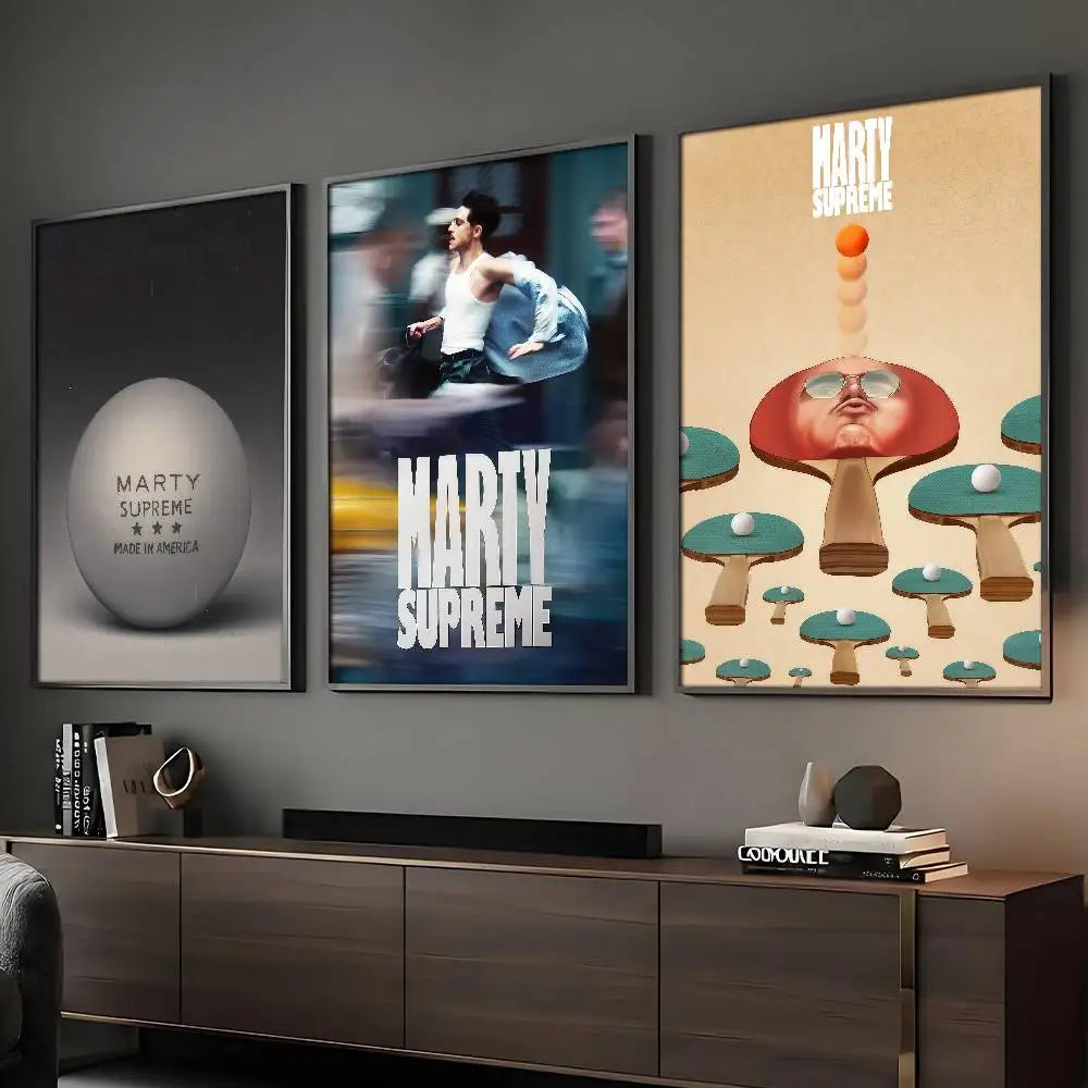 Hot Film Marty Supreme Poster HD Art Sticky Wall Waterproof Home Living Room Bar Decoration