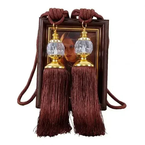 1Pair Tassel Curtain Tieback Crystal Bead Hanging Ball Tie Room Accessories Holder Buckle Rope Bandage Holdback Window Shade