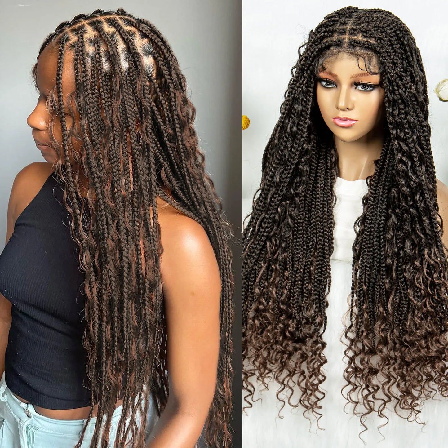 KIMA Box Twisted Dreadlocks Wig | Full Lace Front with Baby Hair