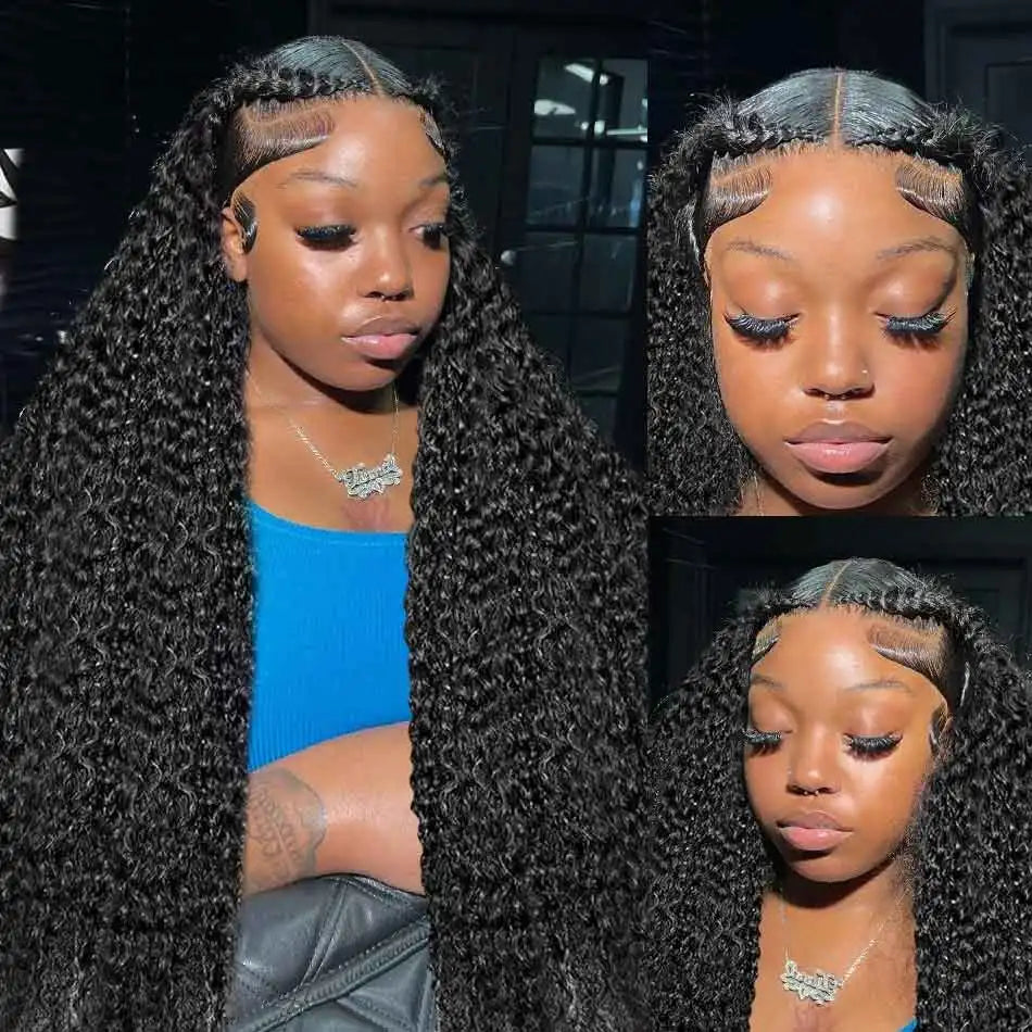 Deep Wave 13x6 HD Transparent Lace Front Human Hair Wig | Brazilian Water Wave 13x4 Lace Frontal & 4x4 Lace Wigs for Women