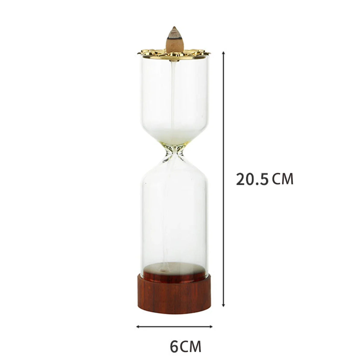 Hourglass Incense Holder Waterfall Backflow Incense Burner for Incense Cone Aromatherapy Ornament for Meditation Yoga Spa