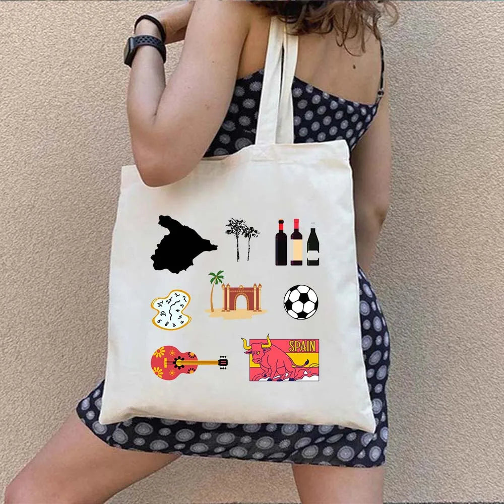Woman's Large Capacity Canvas Tote Bag | Stylish Travel & Shopping Shoulder Handbag (Work, Gym, Grocery, Eco-Friendly)