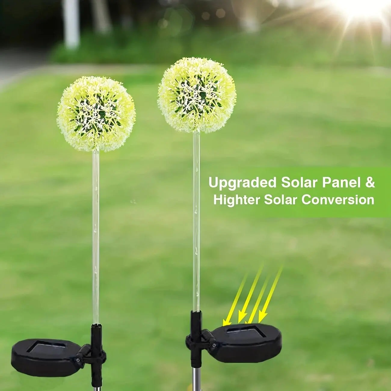 Solar LED Dandelion Lights,Outdoor Waterproof Decorative Lights,Landscape Lighting For Garden,Lawn,Yard,Pathway And Potted Plant