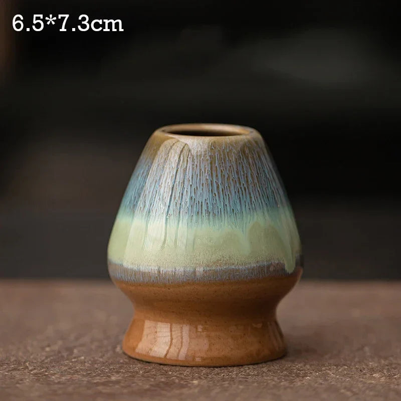 Ceramic Matcha Tea Whisk Holder For Dining Room Teahouse Matcha Ceremony Green Tea Chasen Holder Stand Bowl Teawares