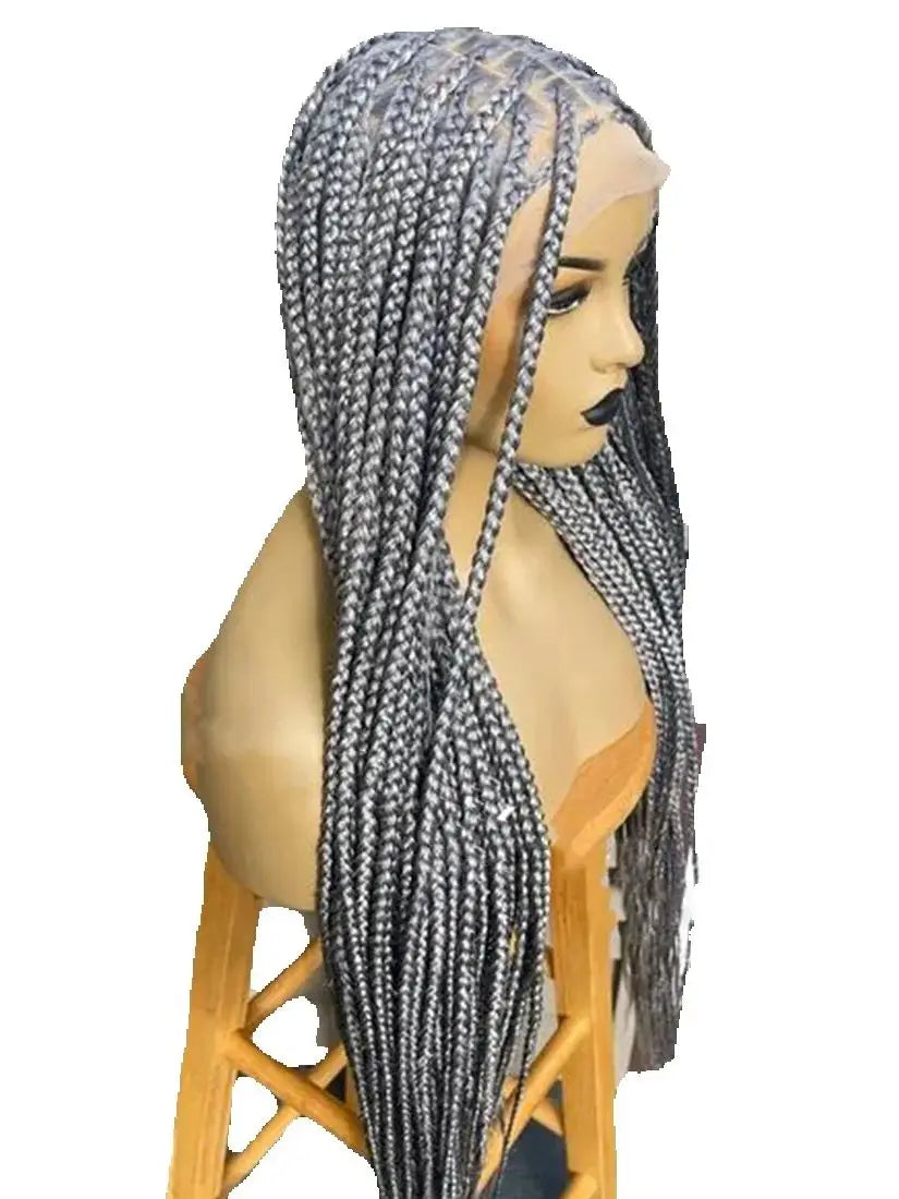 Ombre Blonde Knotless Box Braided Wig | Full Lace Braids Wig | Senegalese Twist, Passion Twist, Faux Locs Styles Available | Kanekalon Hair