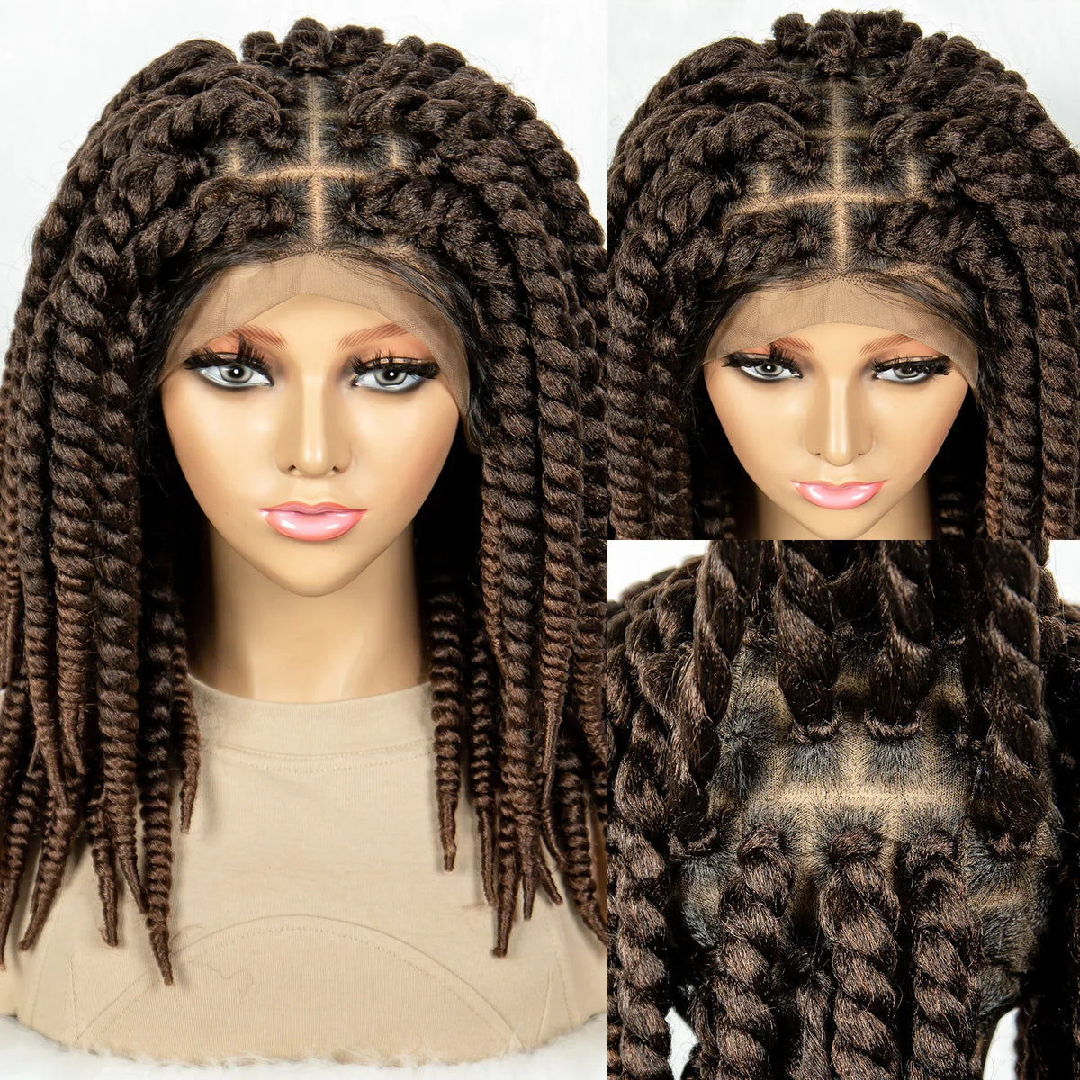 Kima Box Braids Full Lace Wig | Crochet Havana & Mambo Twists with Baby Hair