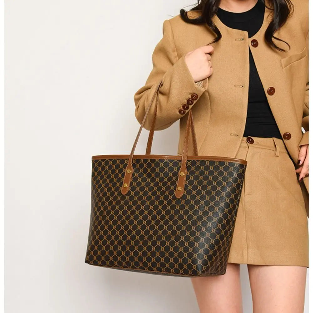 Fashion Women's Handbags | Classic Design Shoulder Bag & Large Capacity Tote Bag (Ladies Casual Commuting Bag)