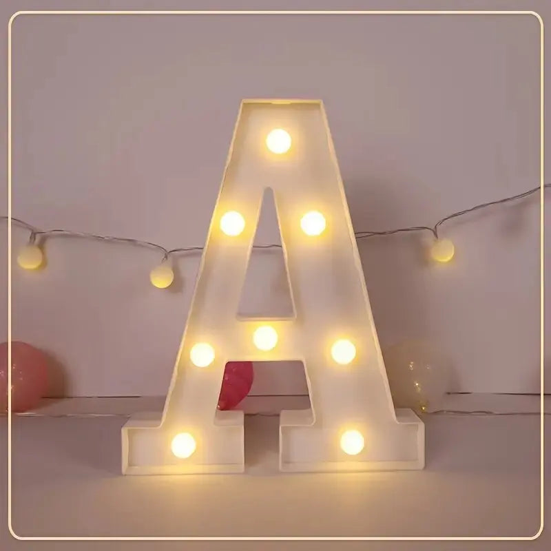 21.8cm White LED Letter&Number Night Lights,Battery Powered Decoration Lights,Wall Lights For Wedding,Birthday,Party,Christmas