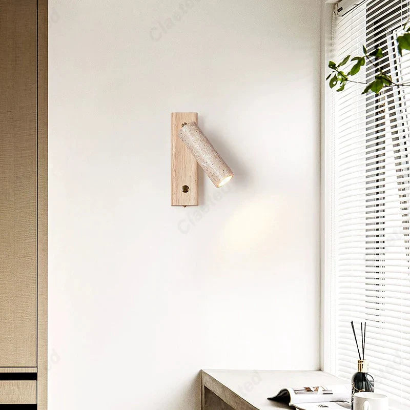 New LED Yellow Cave Stone Wall Lamp with Switch Adjustable Angle Home Living Room Bedroom Bedside Decorative Lighting Lamps
