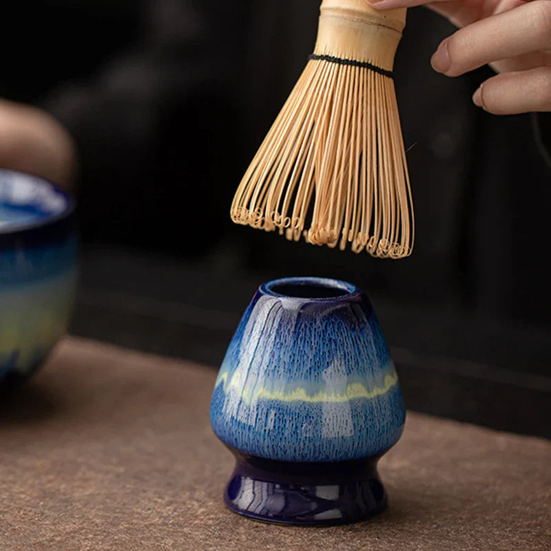 Ceramic Matcha Tea Whisk Holder For Dining Room Teahouse Matcha Ceremony Green Tea Chasen Holder Stand Bowl Teawares