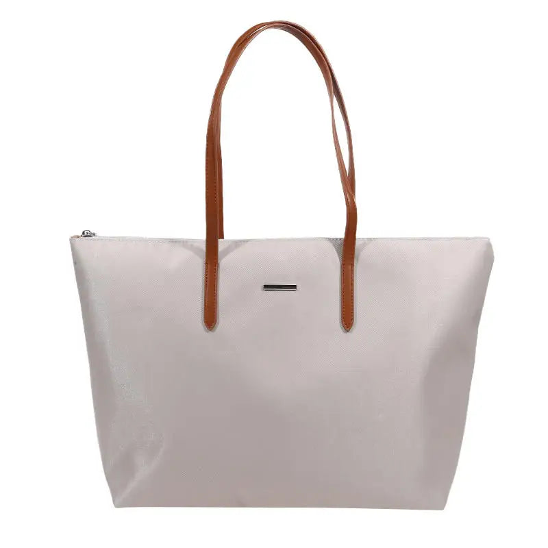 Women's Tote Bag | Simple Fashion Commuting & Shopping Shoulder Bag (New Nylon Waterproof Large Capacity Cloth Bag)