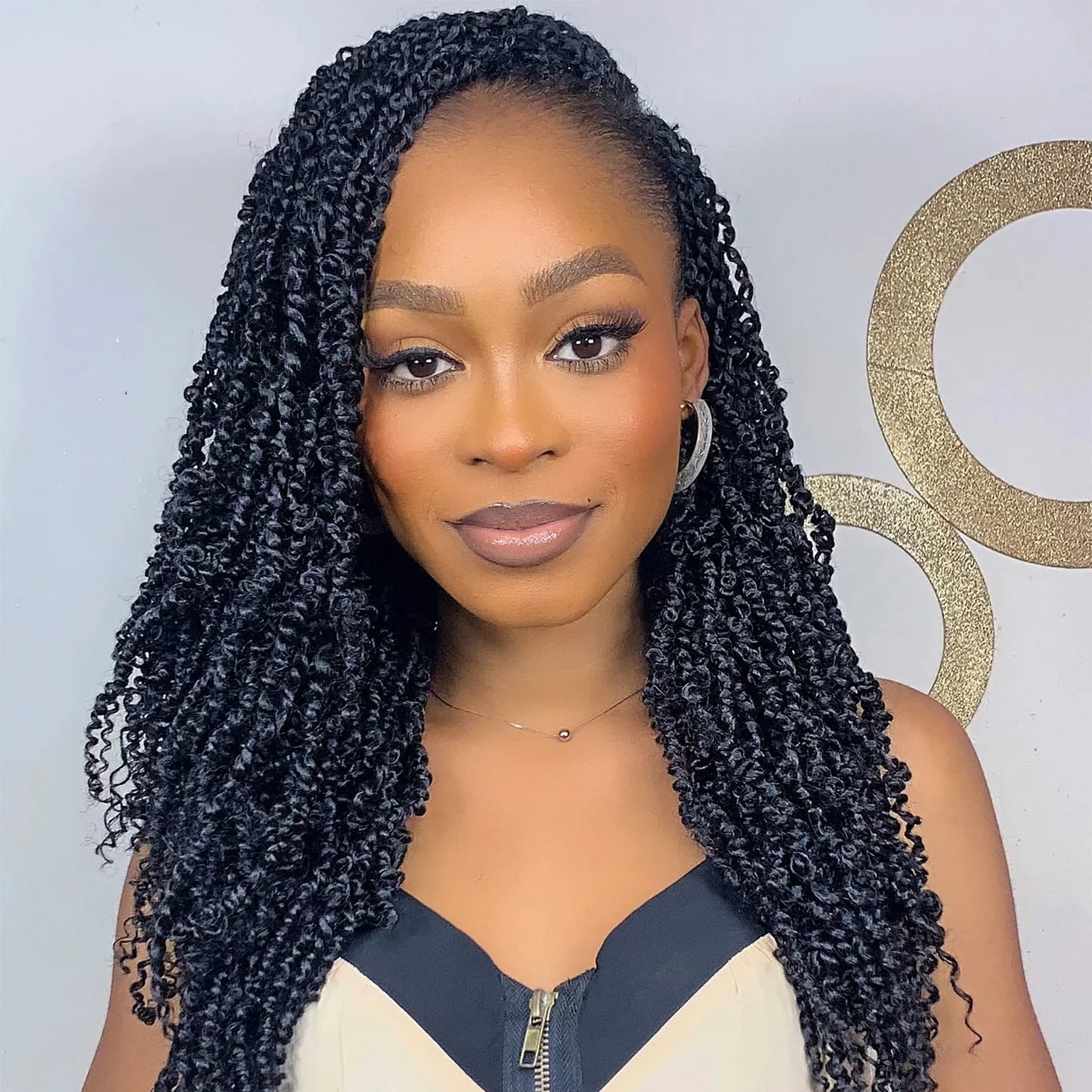 Pre-Looped Mini Twist Crochet Hair | Bohemian Spring Twists & Senegalese with Curls (Synthetic)
