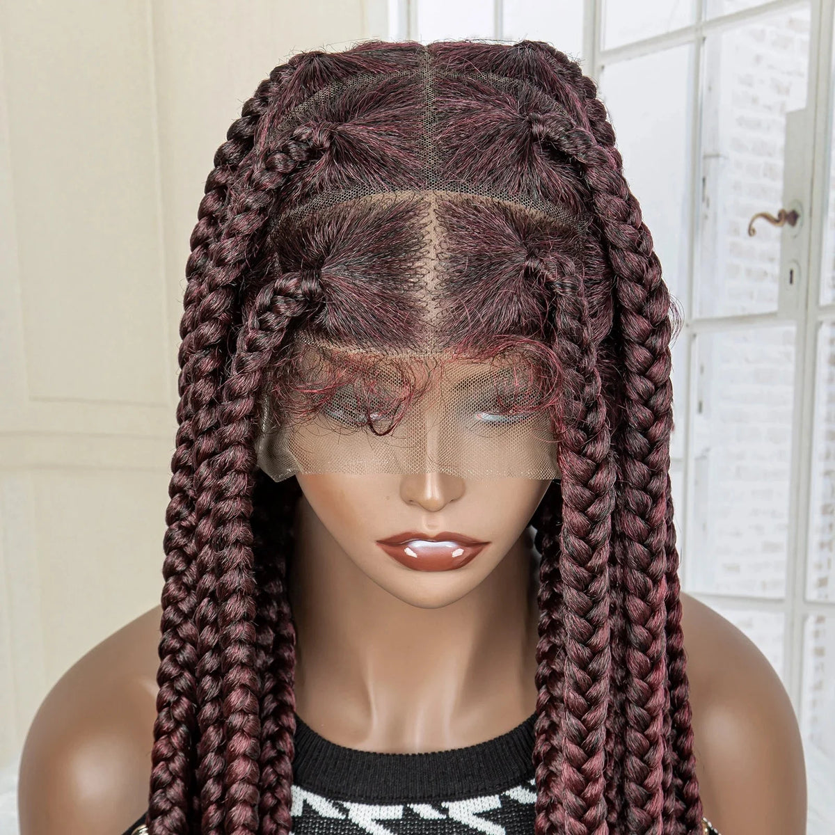 Jumbo Cornrow & Knotless Box Braids Wig | Full Lace | Baby Hair | Black Women