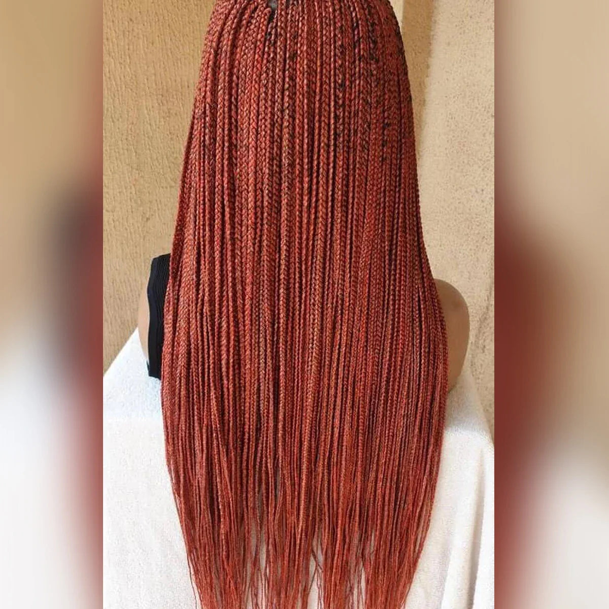 Ginger Orange Full Lace Knotless Braided Wig - Hand Braided Wig for Black Women