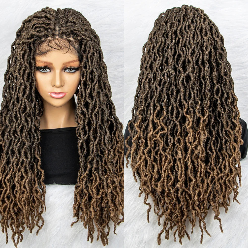 HD Transparent Lace Braided Wig with Lambswool Curls