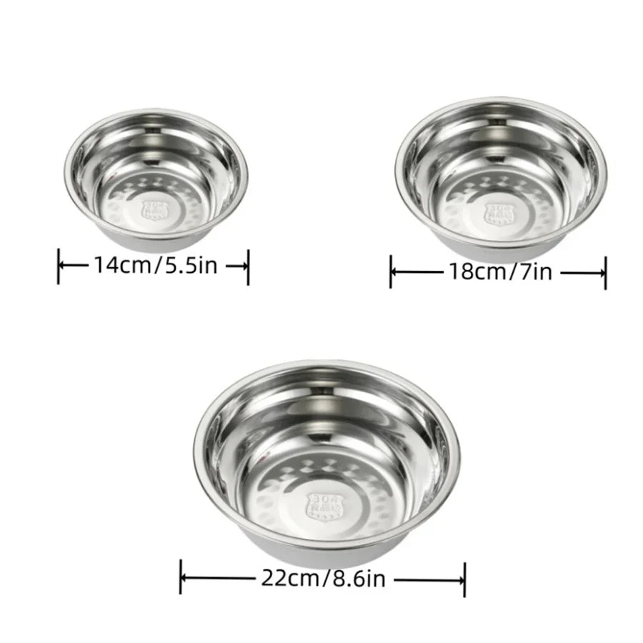SUS304 stainless steel household deep noodle soup bowl, circular mixing bowl, salad bowl, steel bowl, rice mixing bowl