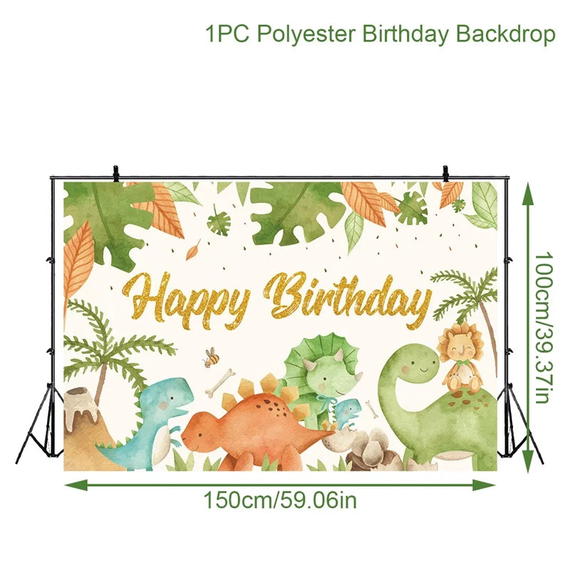 Dinosaur Party Backdrop Dinosaur Birthday Party Decorations Kids Boy Baby Shower Decor Jungle Safari Birthday Party Supplies