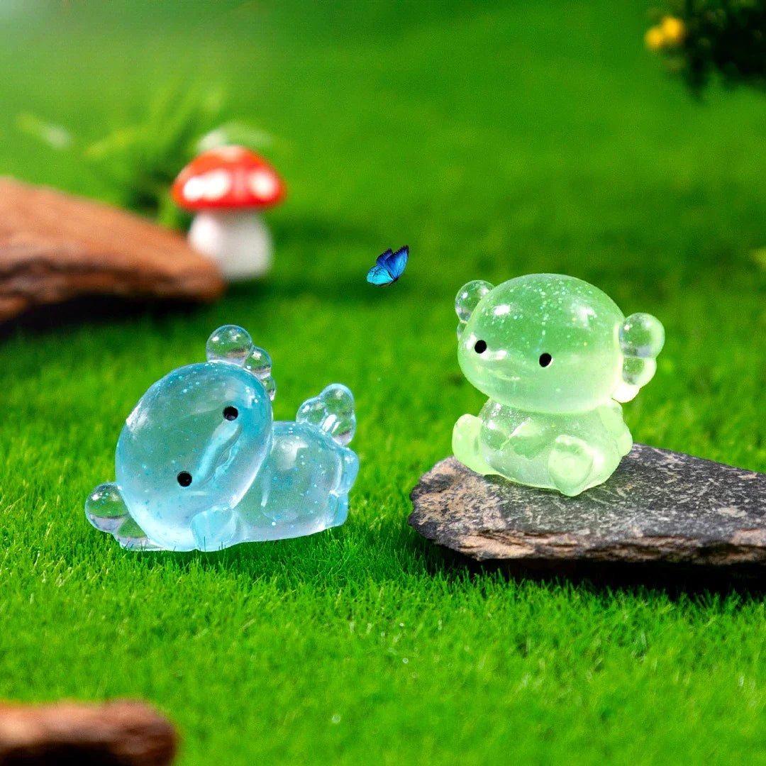 10-100 Flash Fat  Axolotl Miniatures Ambystoma Mexicanum Glow At Night Moss Microlandscape Decoration Cute Animals Fish Tank DIY