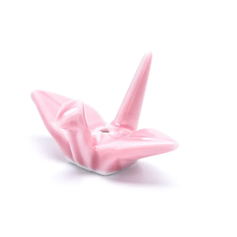 Thousand Paper Crane Shaped Incense Stand Holder Ceramic Incense Burner Stick Rack DIY Home Decoration