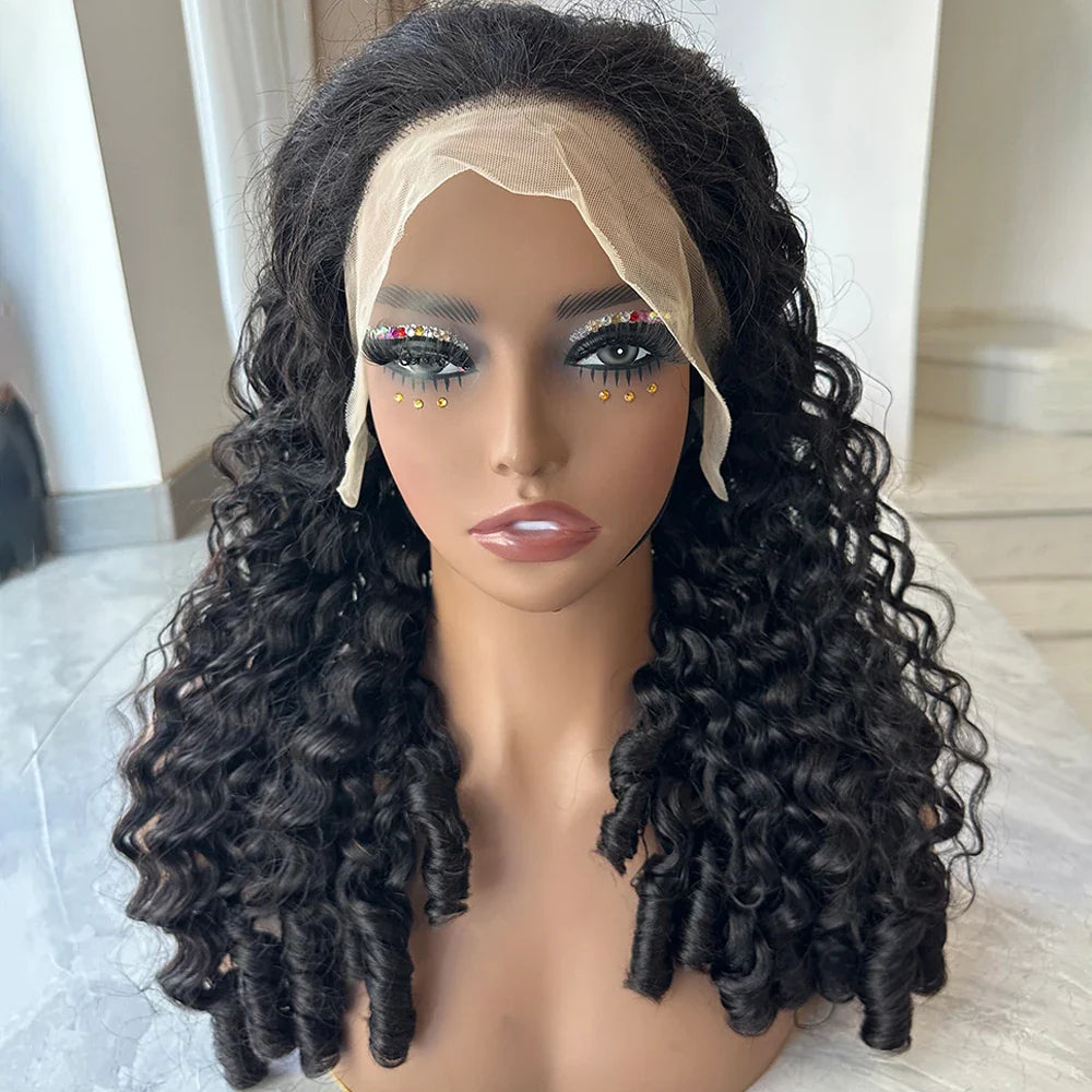 Burmese Curly Human Hair HD Lace Frontal Wig | 12A Brazilian Hair | 200 Density