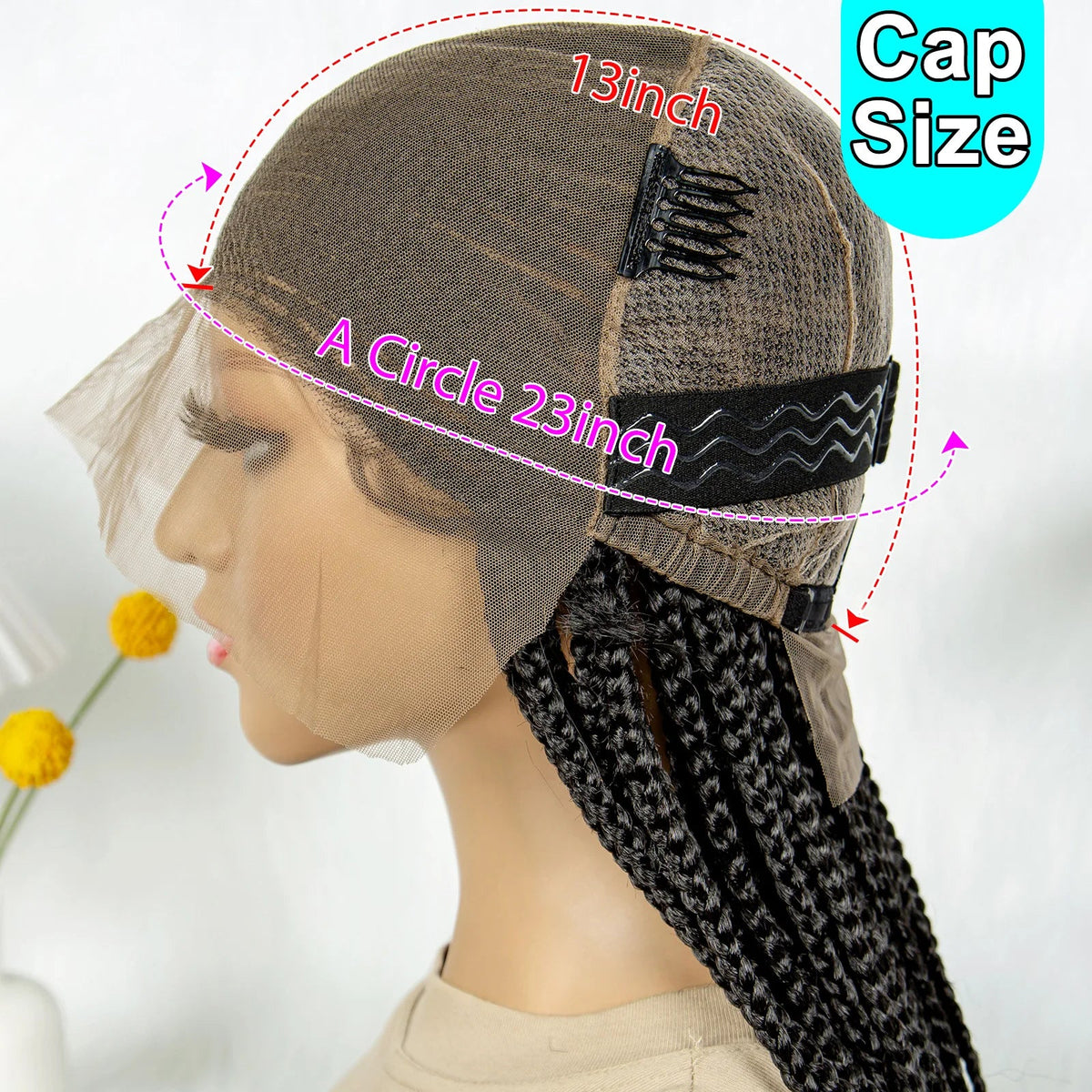 Fulani Cornrow Box Braids Wig | Full Lace Front | Baby Hair | KIMA Synthetic