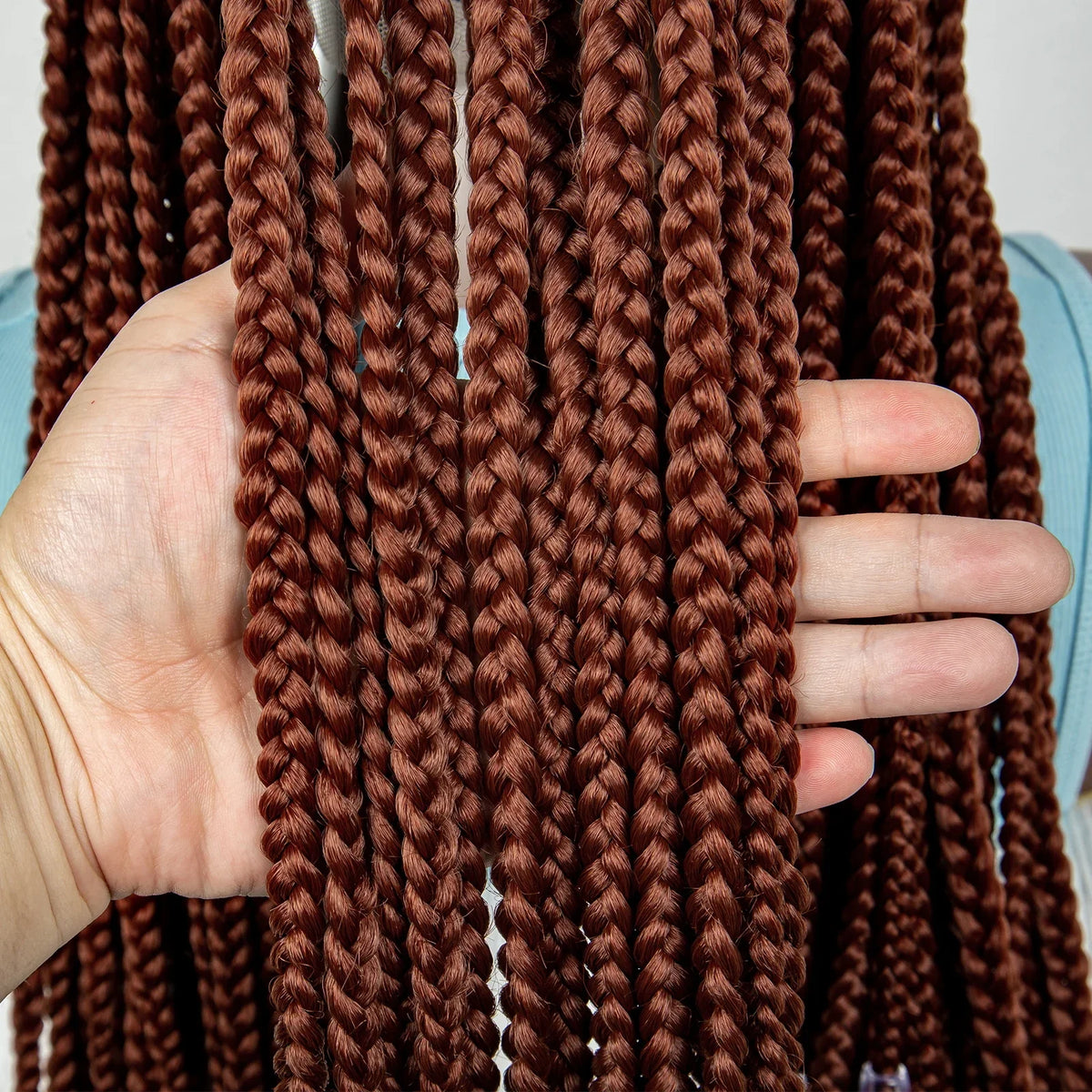 Ginger Beaded Knotless Braids Wig | Full Lace Frontal | 350#