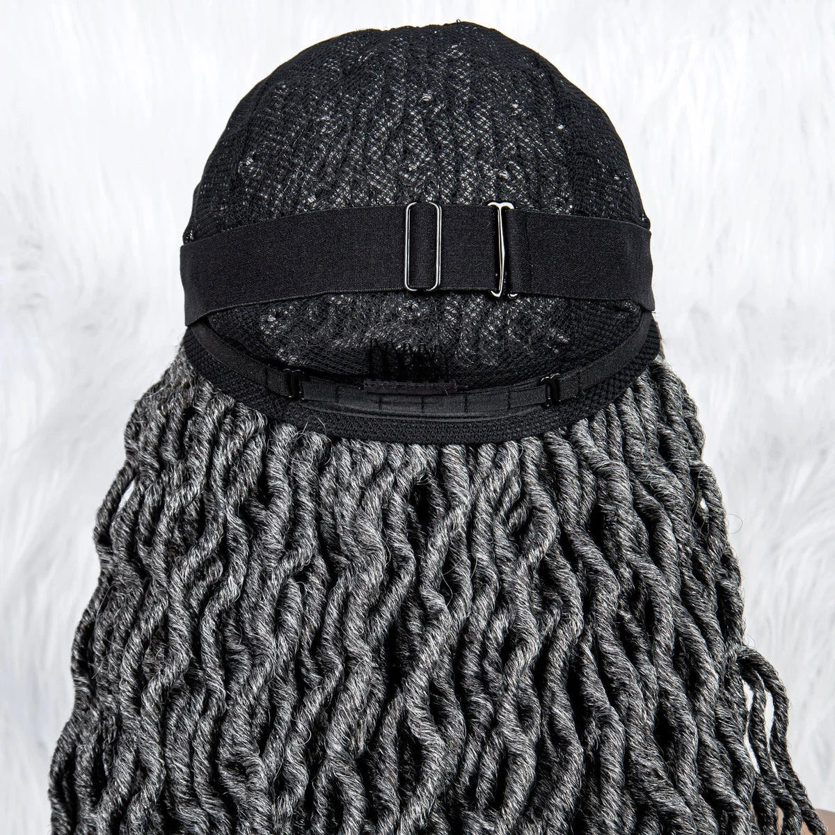 Knotless Box Braided Wig with Curly Ends & Baby Hair | Synthetic Lace Front Wig for Black Women