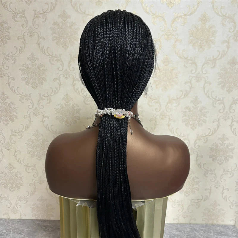 Goddess Faux Locs & Twist Braided Wig | Lace Frontal | Kanekalon High Heat | Black Women's Synthetic Braids
