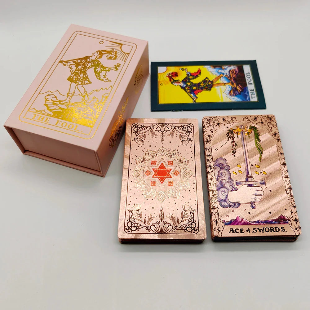 New Plastic Rider Waite Tarot Hot Stamping Gold Foil Tarot Exquisite Board Game Divination Cards For Collection