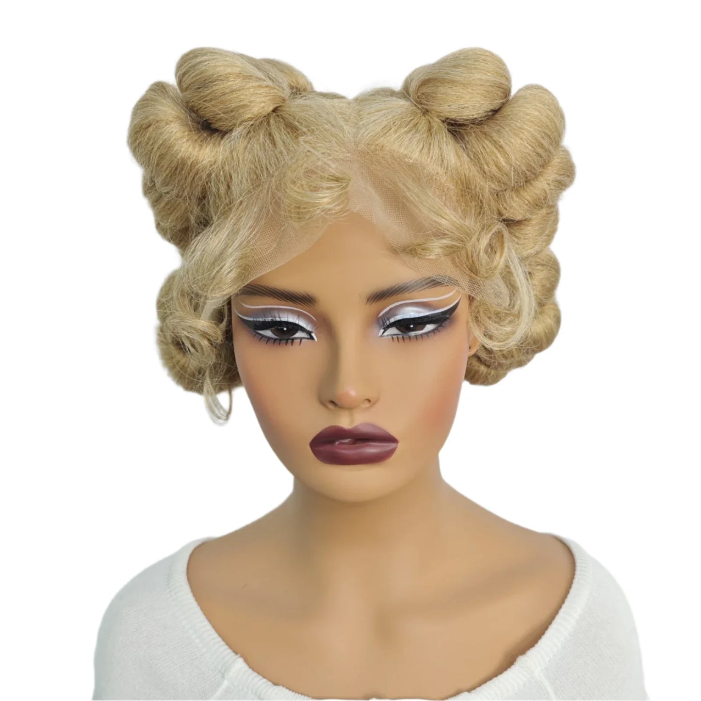 Short Cute Bantu Knotless Braids Wig | Transparent Full Lace | Handmade